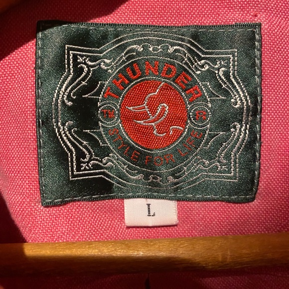 Washed-out Pink long sleeve button up shirt. - Picture 4 of 5